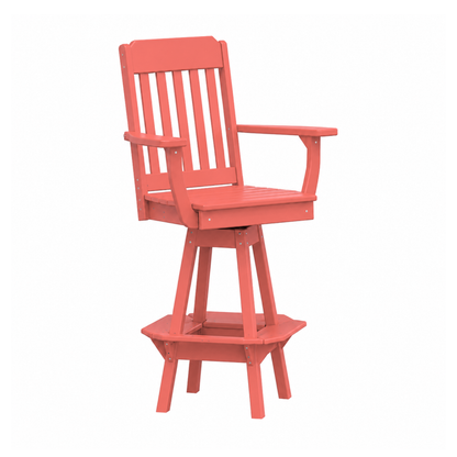 Keystone Amish Co. Traditional Poly Composite Swivel Bar Chair