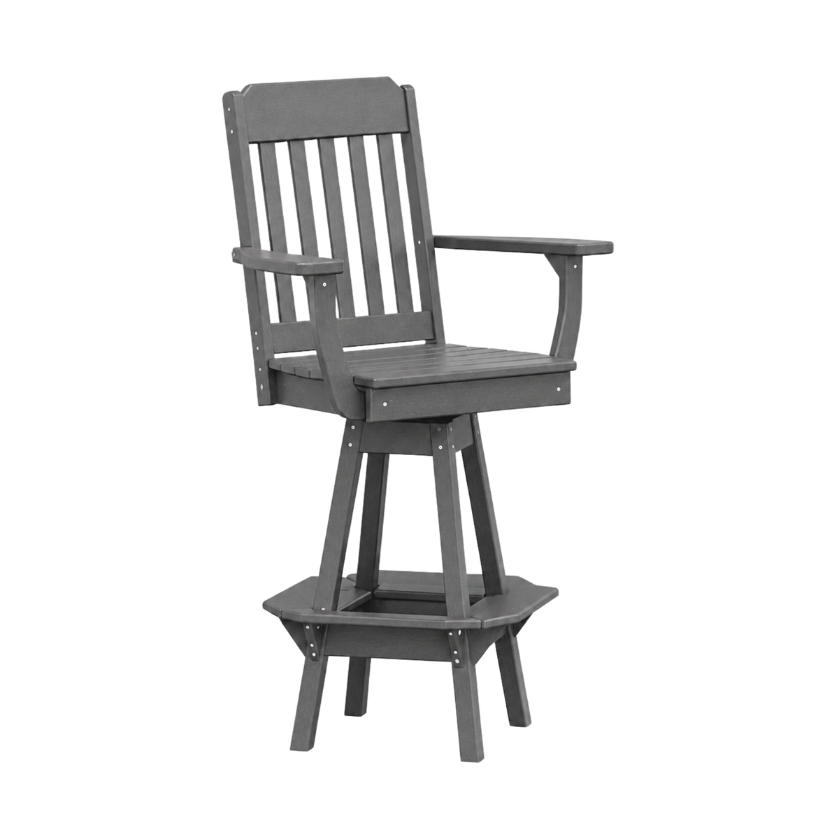 Keystone Amish Co. Traditional Poly Composite Swivel Bar Chair