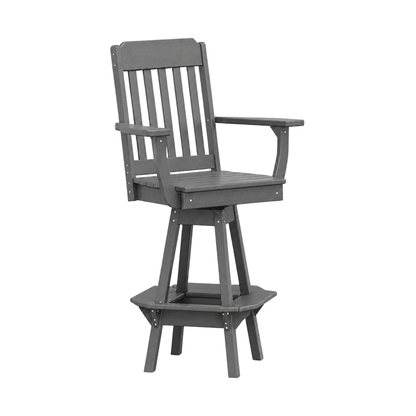 Keystone Amish Co. Traditional Poly Composite Swivel Bar Chair