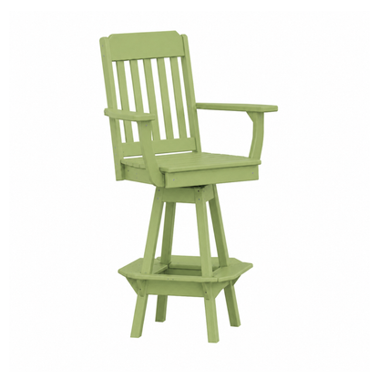 Keystone Amish Co. Traditional Poly Composite Swivel Bar Chair