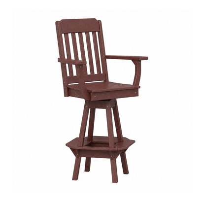Keystone Amish Co. Traditional Poly Composite Swivel Bar Chair