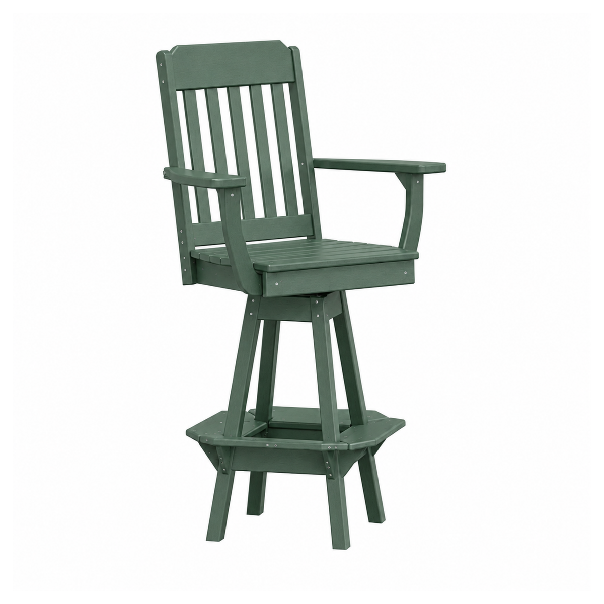 Keystone Amish Co. Traditional Poly Composite Swivel Bar Chair