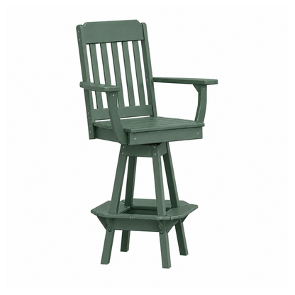 Keystone Amish Co. Traditional Poly Composite Swivel Bar Chair