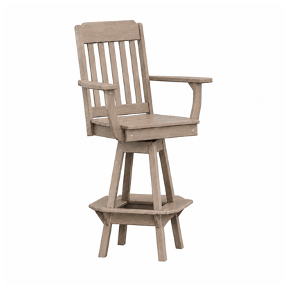 Keystone Amish Co. Traditional Poly Composite Swivel Bar Chair