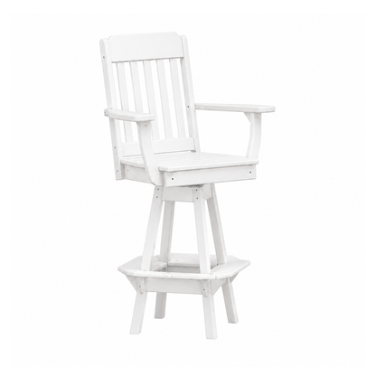Keystone Amish Co. Traditional Poly Composite Swivel Bar Chair