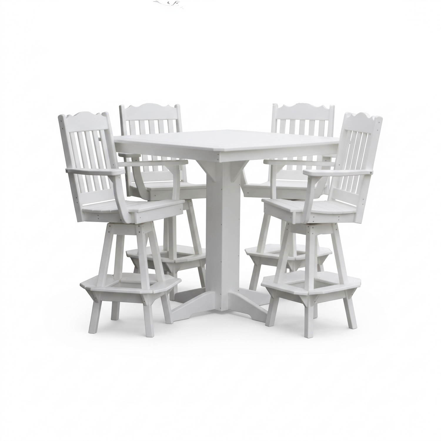 Keystone Amish Co. York 5-Piece Poly Bar Dining Set with Square Table
