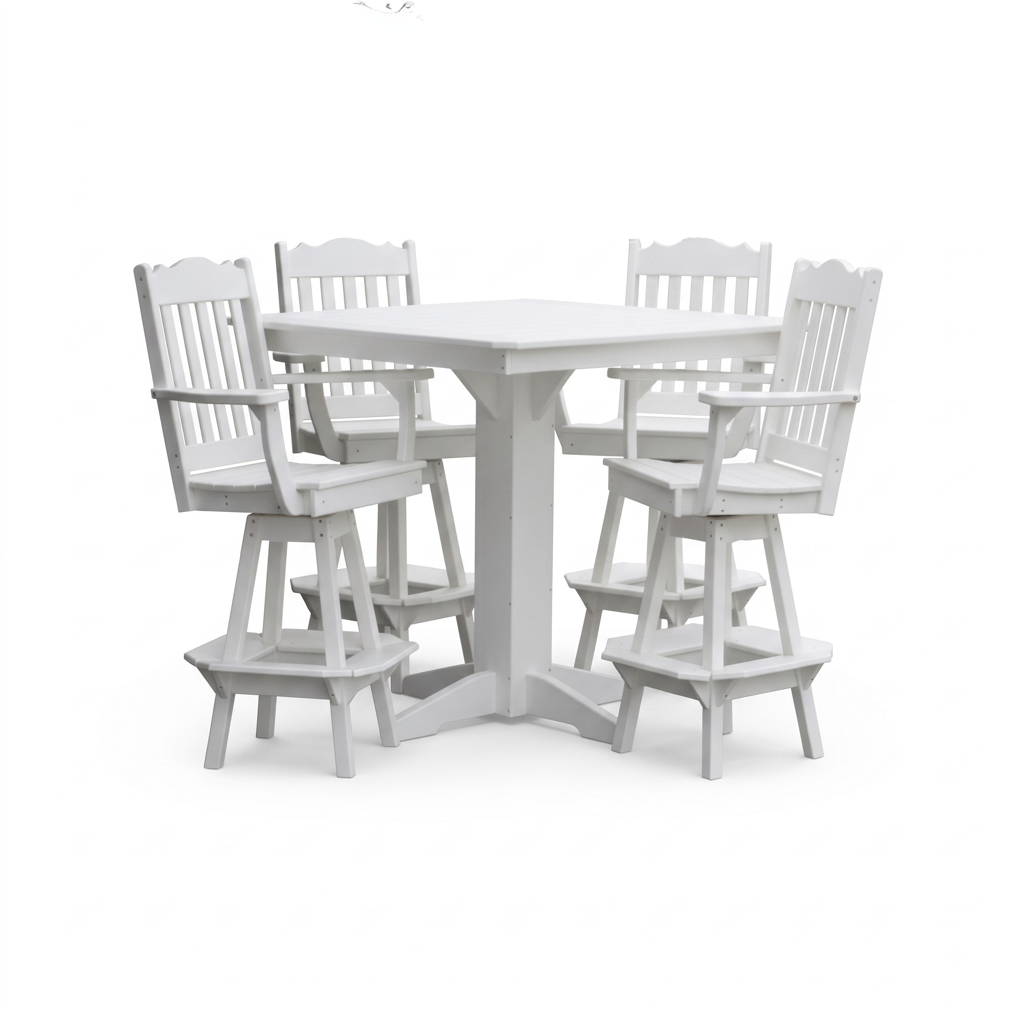 Keystone Amish Co. York 5-Piece Poly Bar Dining Set with Square Table