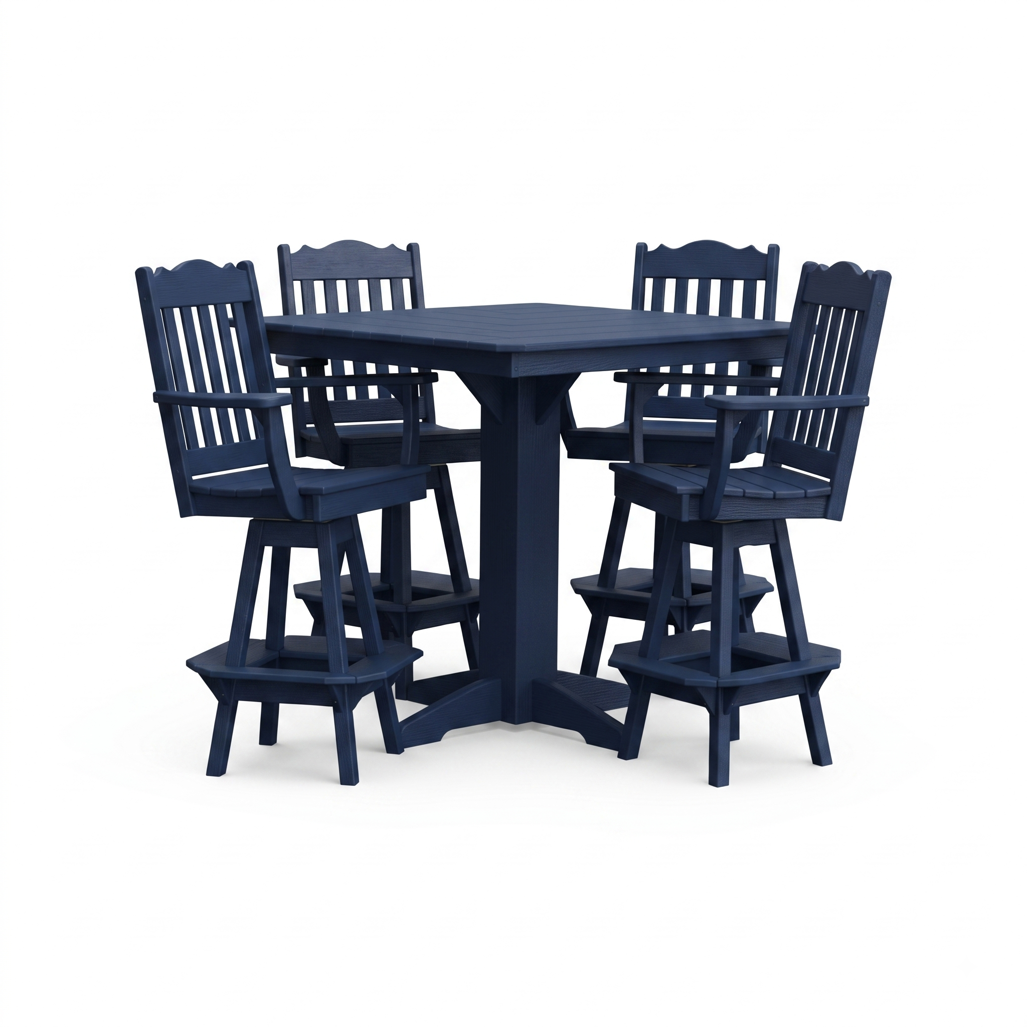 Keystone Amish Co. York 5-Piece Poly Bar Dining Set with Square Table