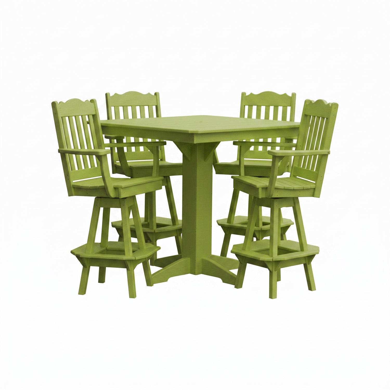 Keystone Amish Co. York 5-Piece Poly Bar Dining Set with Square Table