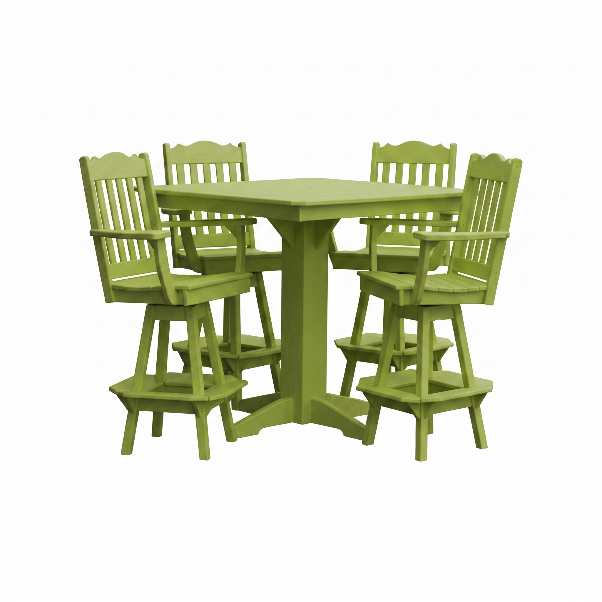 Keystone Amish Co. York 5-Piece Poly Bar Dining Set with Square Table