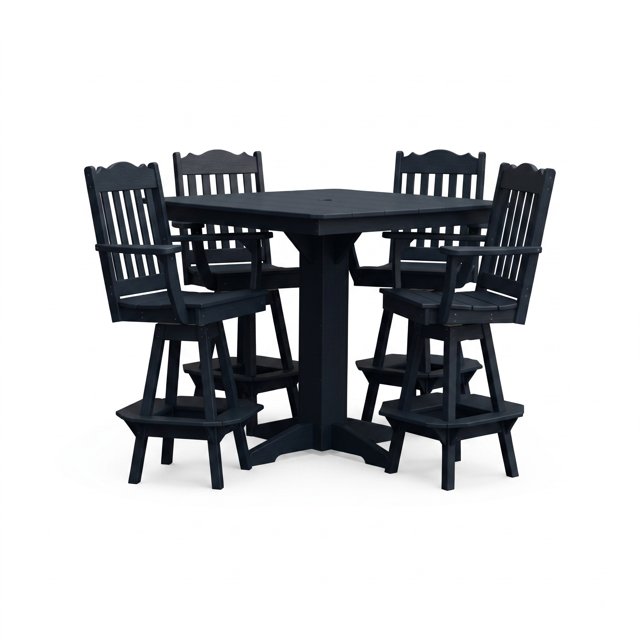 Keystone Amish Co. York 5-Piece Poly Bar Dining Set with Square Table