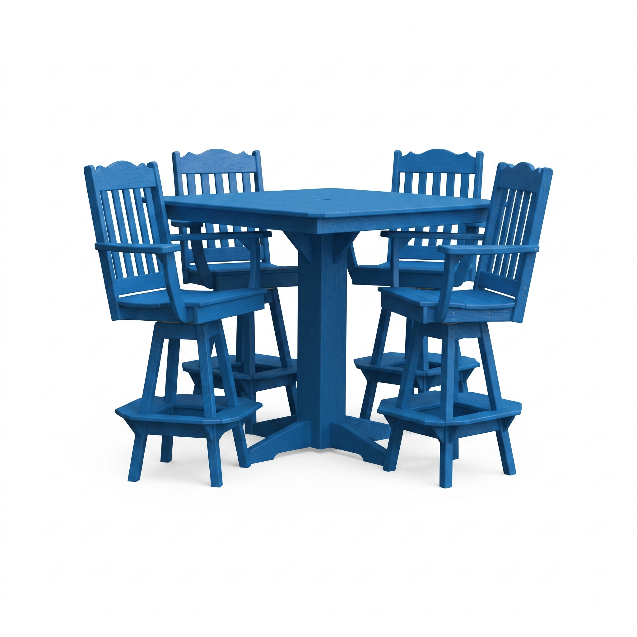 Keystone Amish Co. York 5-Piece Poly Bar Dining Set with Square Table
