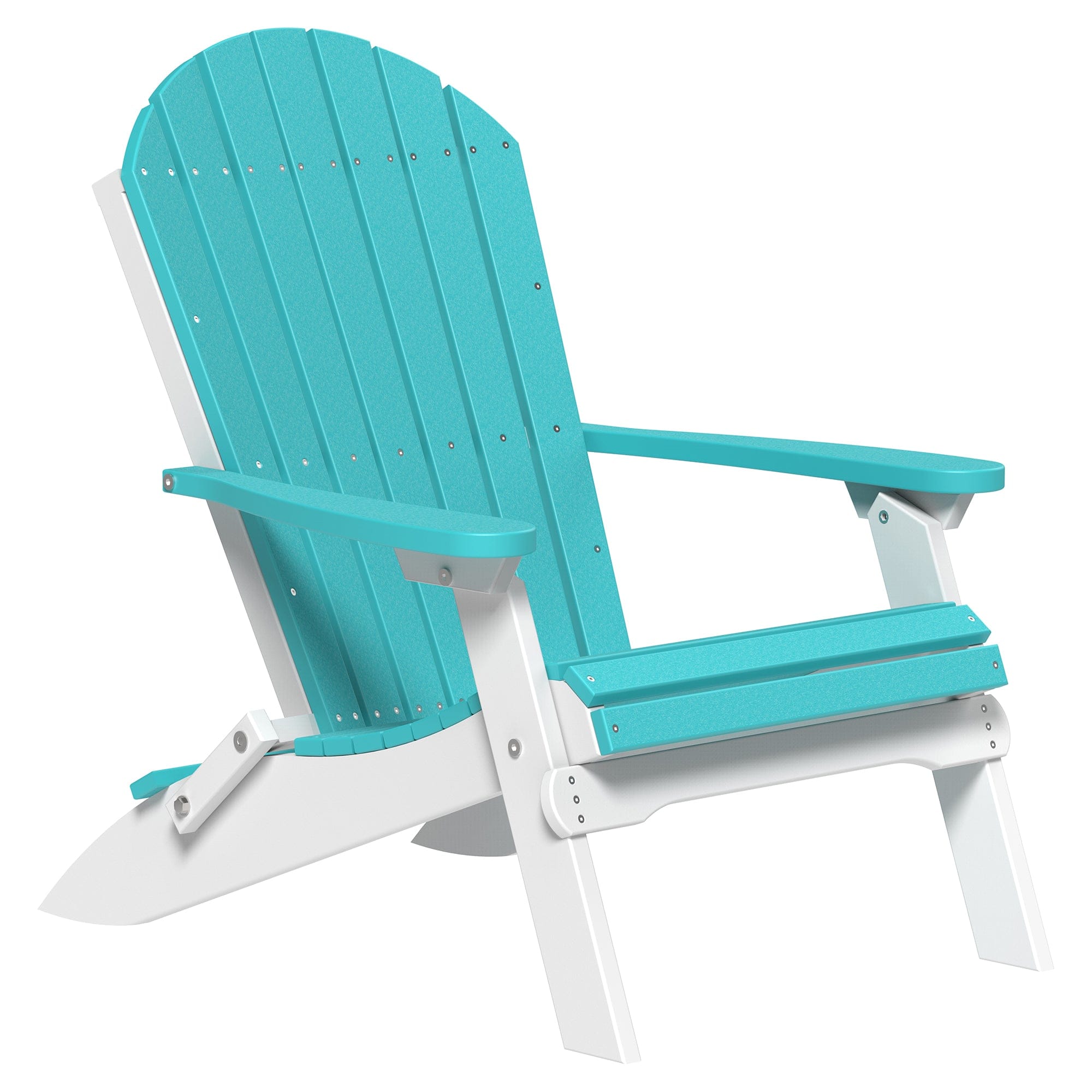 LuxCraft Folding Poly Lumber Adirondack Chair