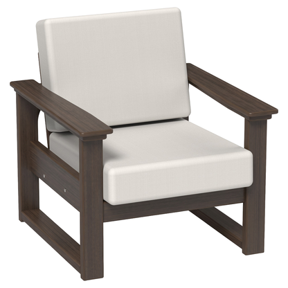 LuxCraft Poly Composite Lanai Deep Seating Chair with Cushion