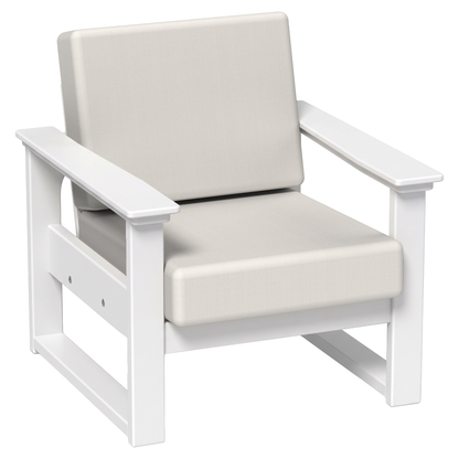 LuxCraft Poly Composite Lanai Deep Seating Chair with Cushion