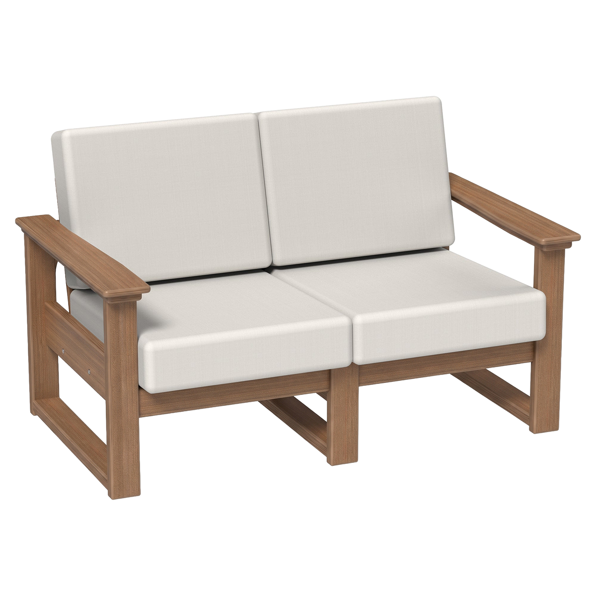 LuxCraft Poly Composite Lanai Deep Seating Loveseat with Cushion