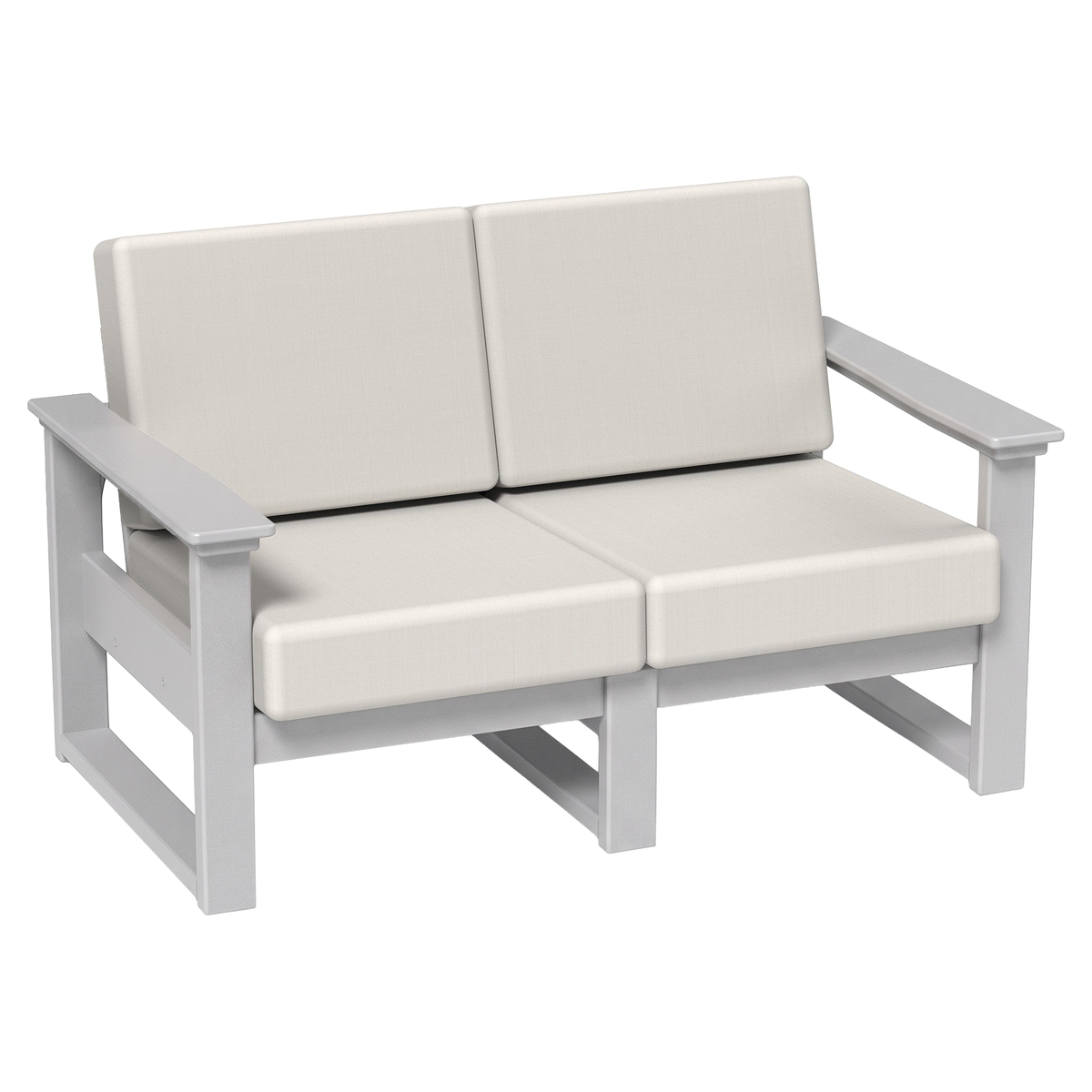 LuxCraft Poly Composite Lanai Deep Seating Loveseat with Cushion