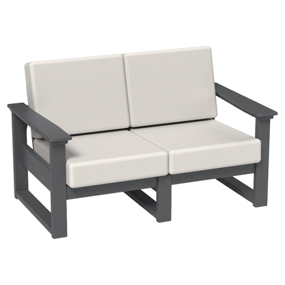 LuxCraft Poly Composite Lanai Deep Seating Loveseat with Cushion