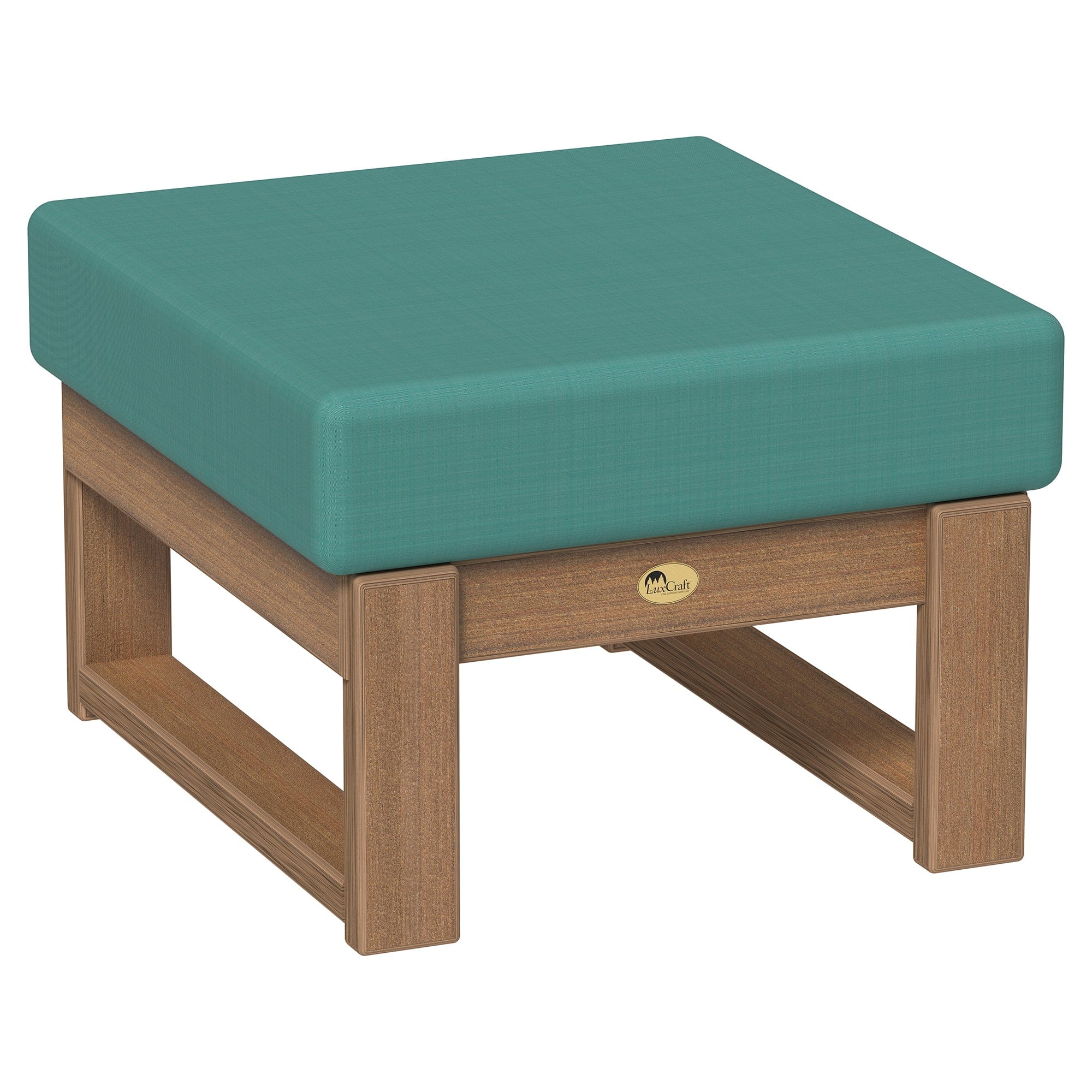 LuxCraft Poly Composite Lanai Deep Seating Ottoman with Cushion