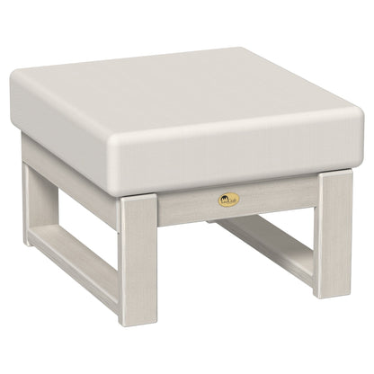 LuxCraft Poly Composite Lanai Deep Seating Ottoman with Cushion