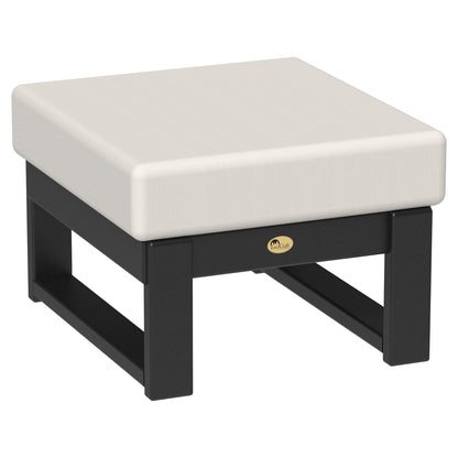 LuxCraft Poly Composite Lanai Deep Seating Ottoman with Cushion