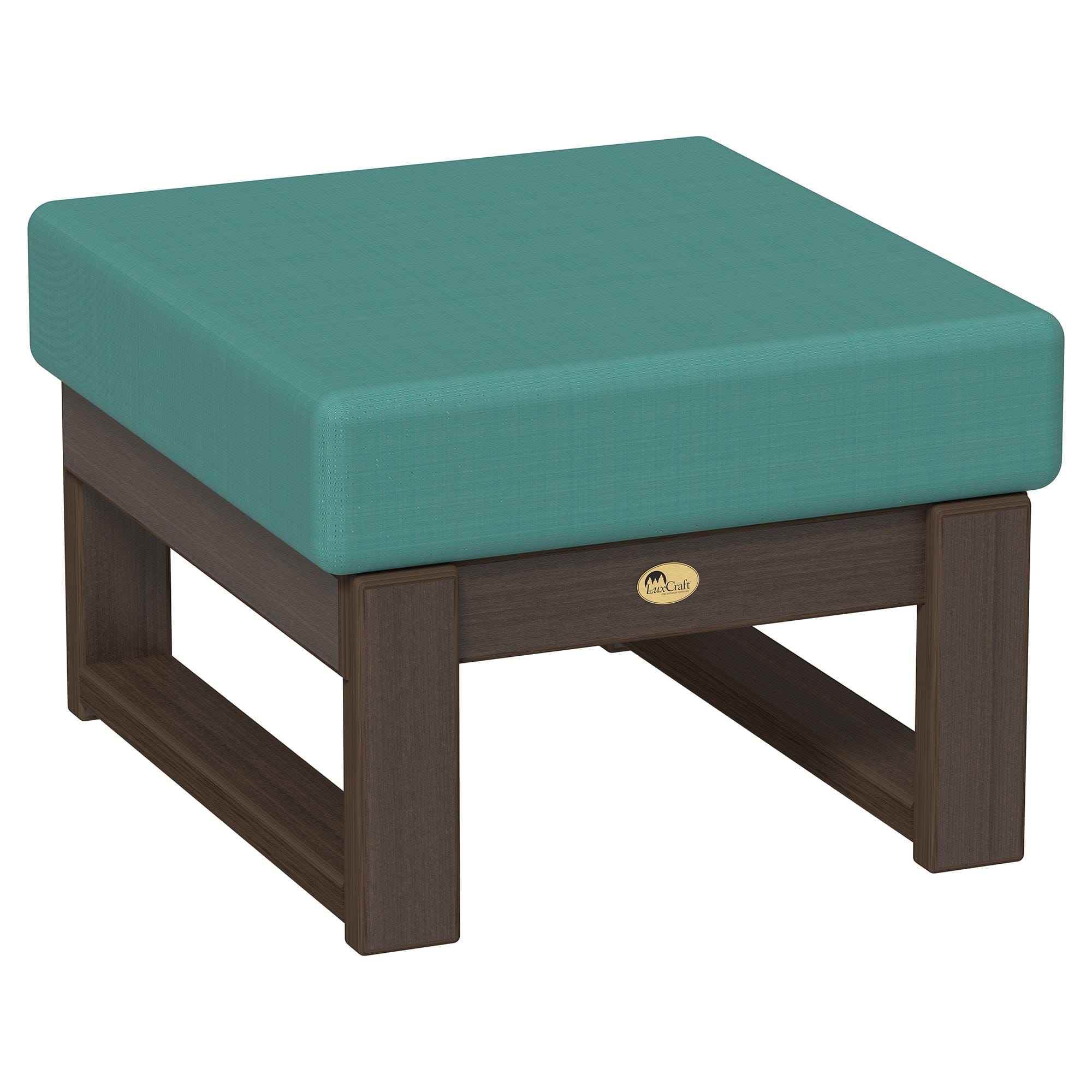 LuxCraft Poly Composite Lanai Deep Seating Ottoman with Cushion