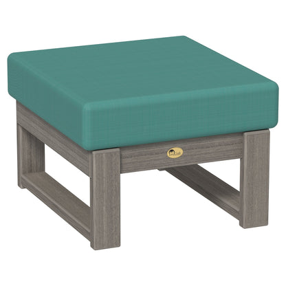 LuxCraft Poly Composite Lanai Deep Seating Ottoman with Cushion