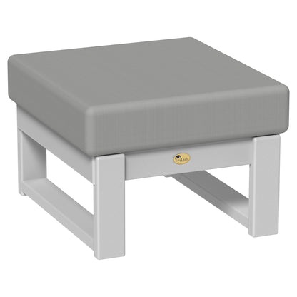 LuxCraft Poly Composite Lanai Deep Seating Ottoman with Cushion