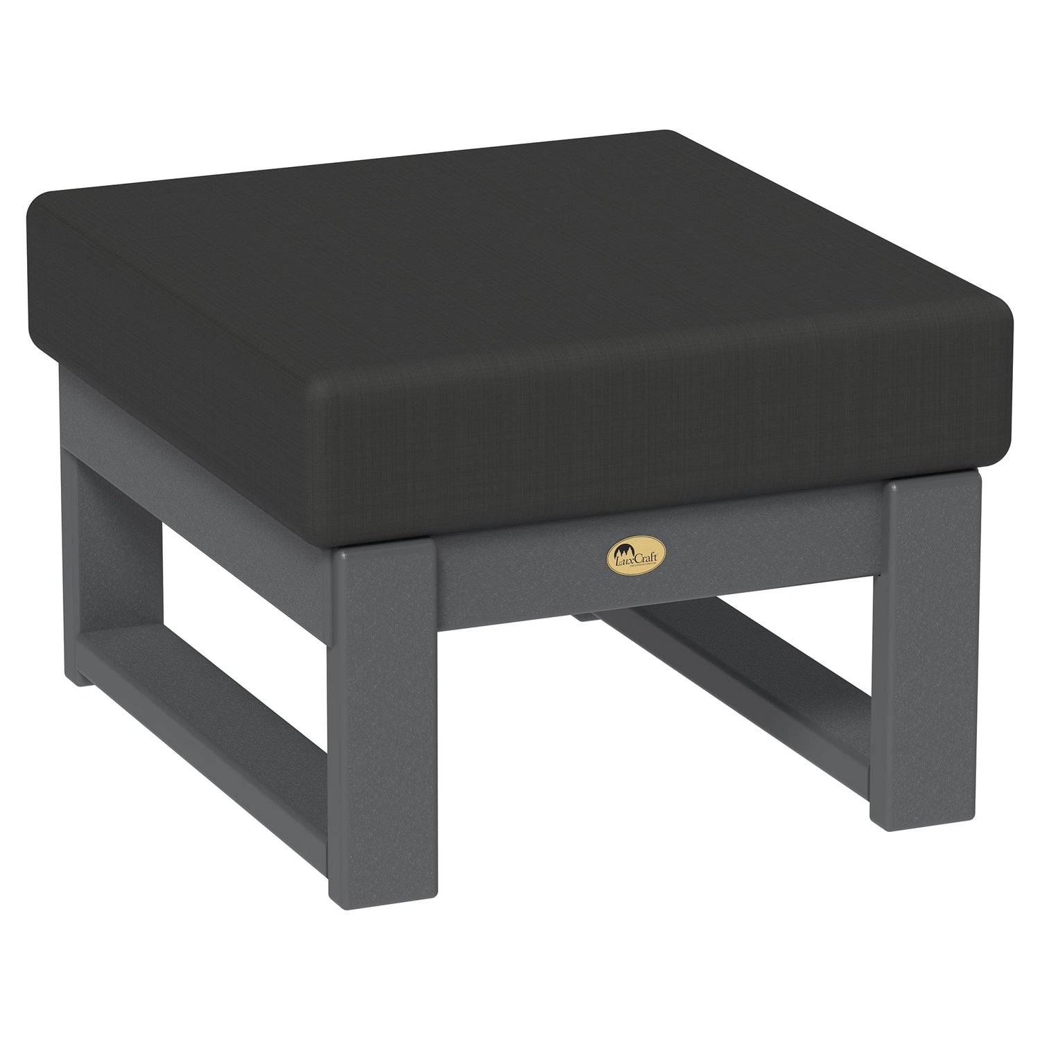 LuxCraft Poly Composite Lanai Deep Seating Ottoman with Cushion