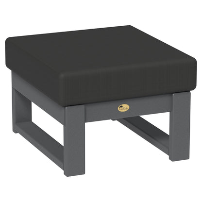LuxCraft Poly Composite Lanai Deep Seating Ottoman with Cushion