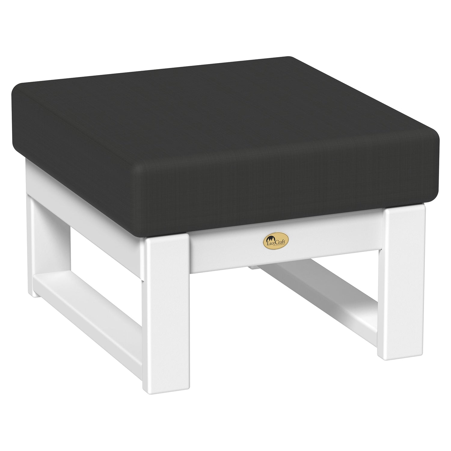 LuxCraft Poly Composite Lanai Deep Seating Ottoman with Cushion