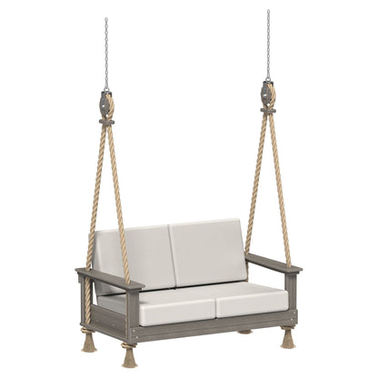 LuxCraft Poly Composite Lanai Deep Seating Loveseat Swing with Cushion