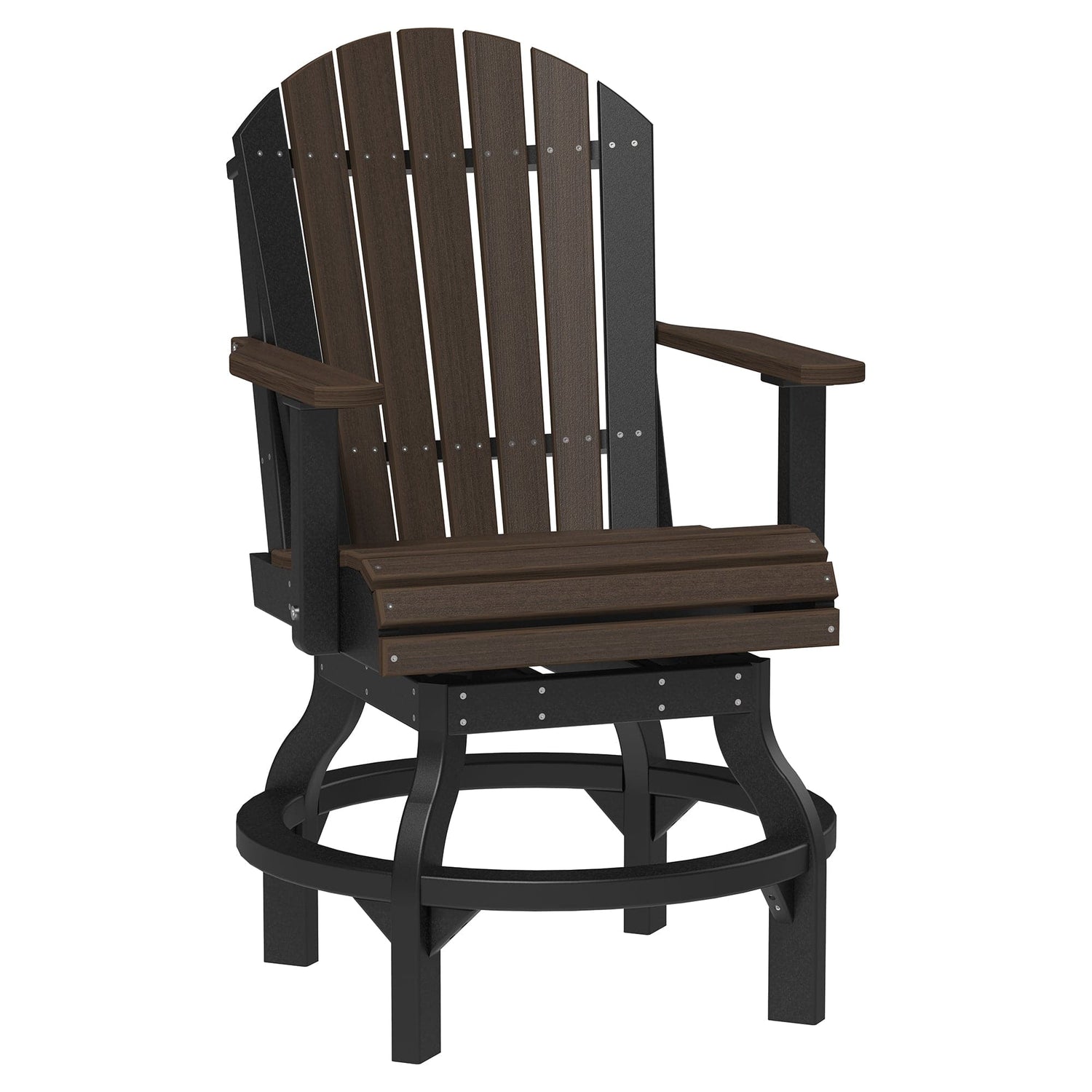 Luxcraft Poly Composite Adirondack Swivel Counter Chair