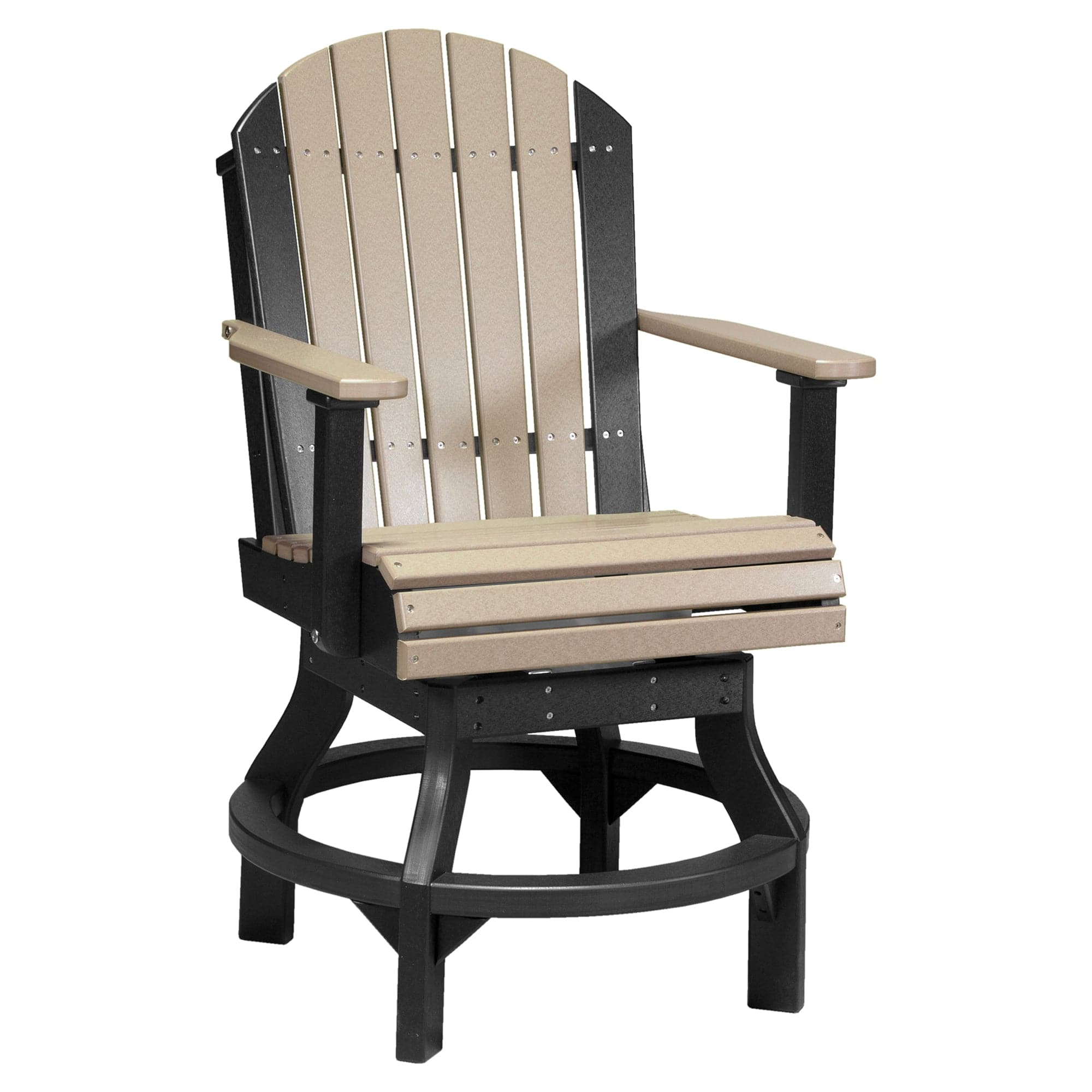 Luxcraft Poly Composite Adirondack Swivel Counter Chair