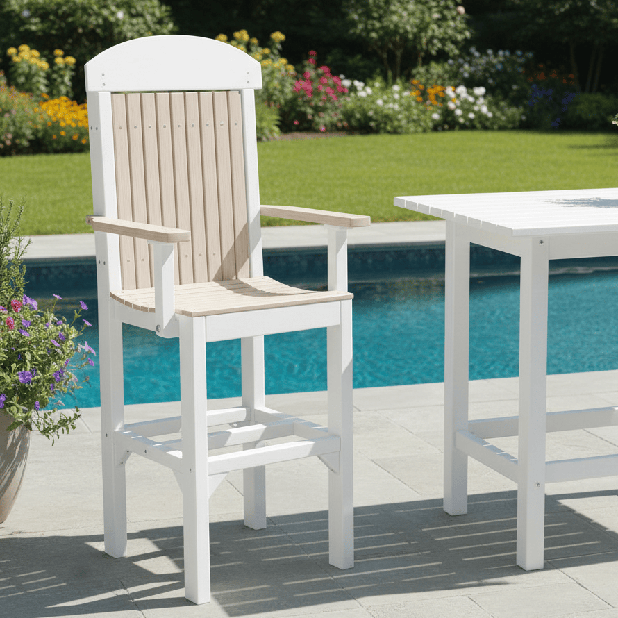 Luxcraft Classic Poly Bar Height Arm Chair