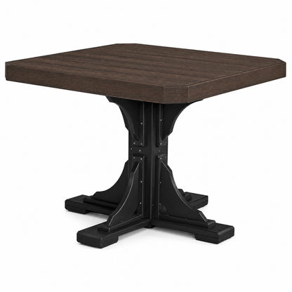 Luxcraft Poly Composite 4-Person Square Dining Table &amp; Bench Set