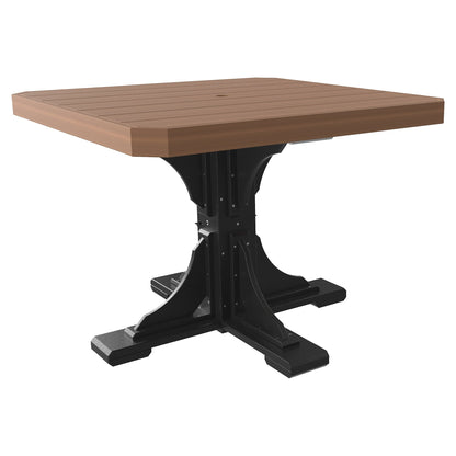 Luxcraft Poly Composite 4-Person Square Dining Table &amp; Bench Set