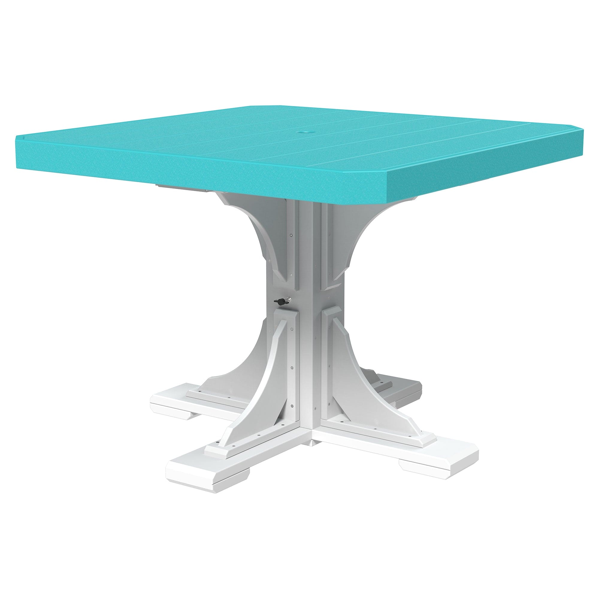 Luxcraft Poly Composite 4-Person Square Dining Table &amp; Bench Set