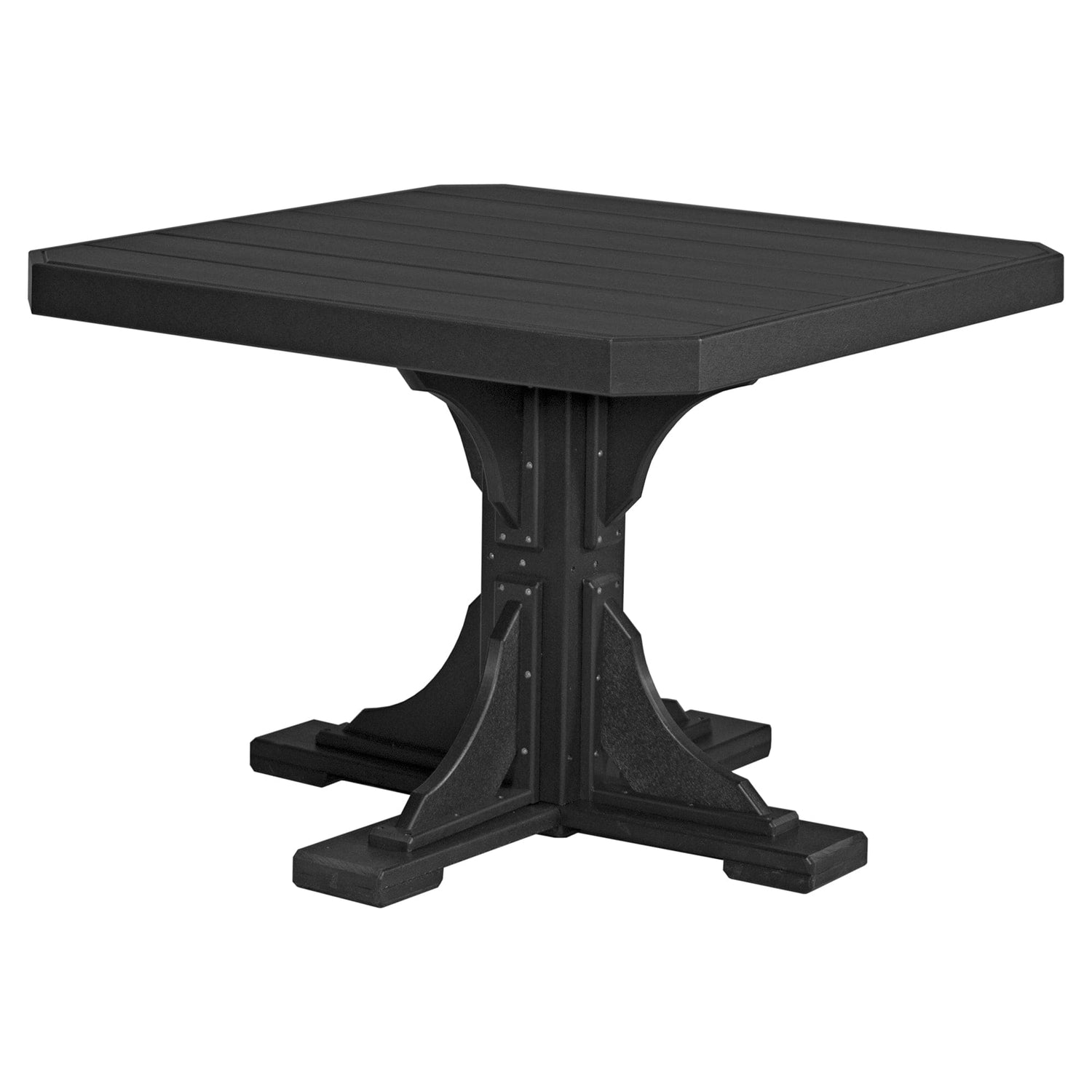 Luxcraft Poly Composite 4-Person Square Dining Table &amp; Bench Set