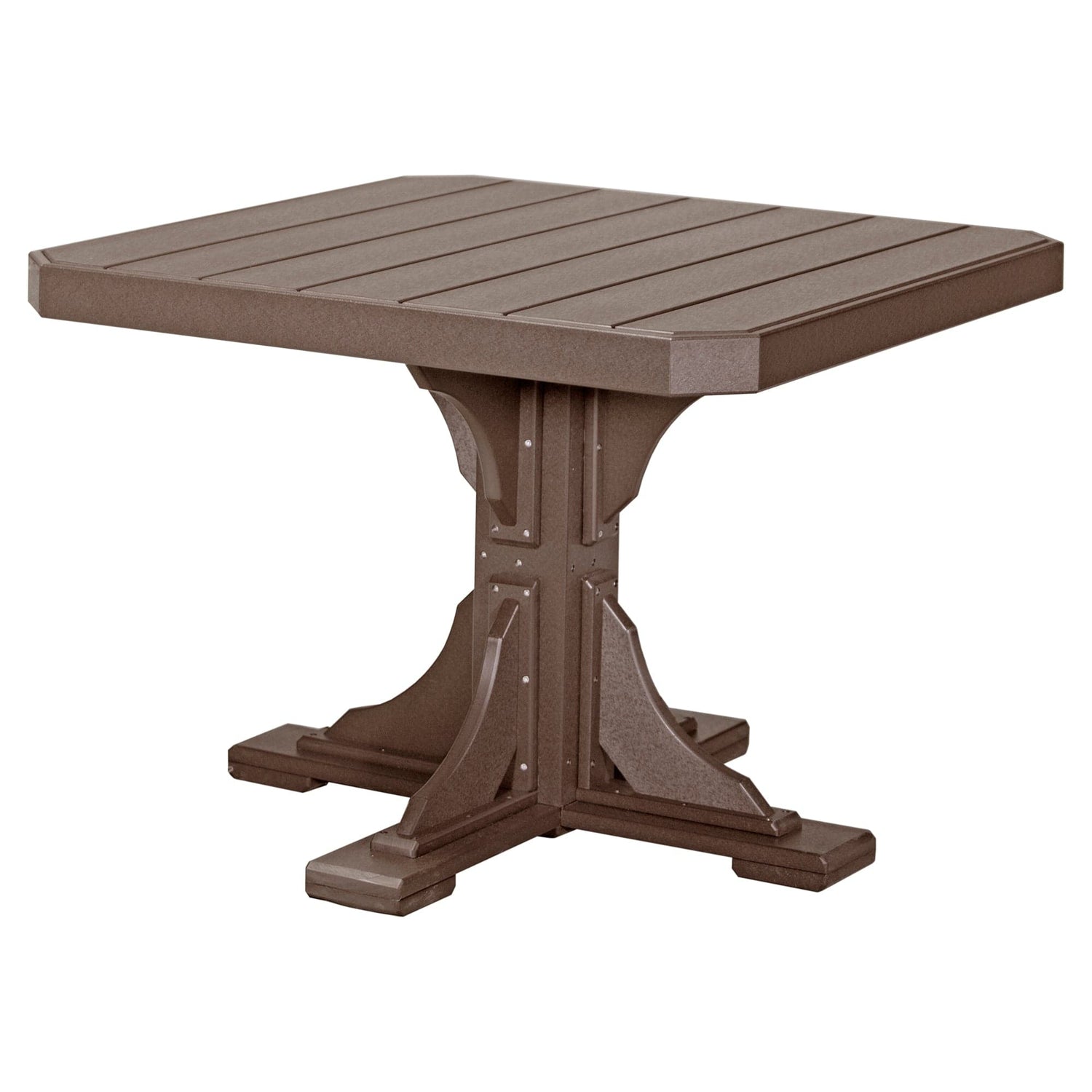 Luxcraft Poly Composite 4-Person Square Dining Table &amp; Bench Set