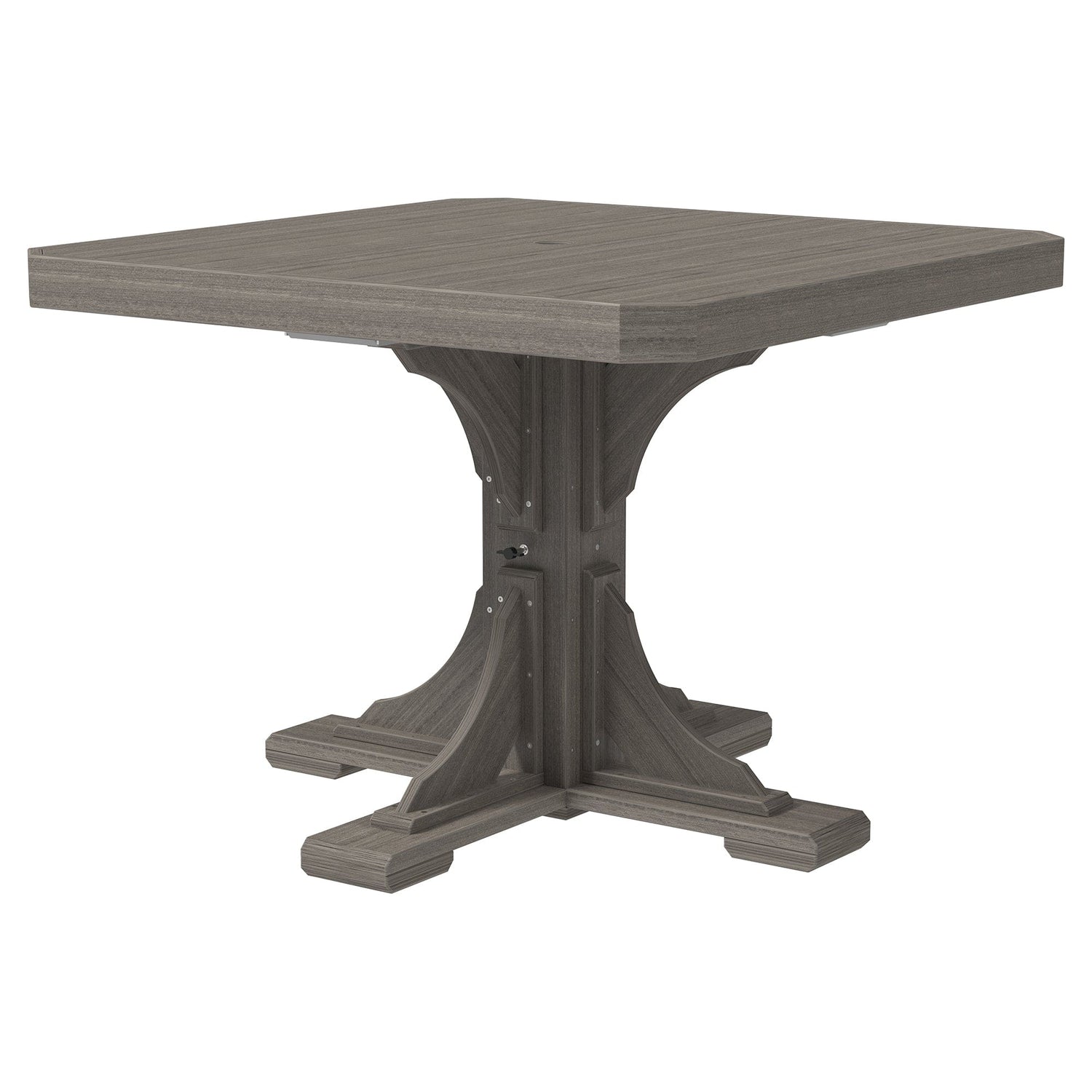 Luxcraft Poly Composite 4-Person Square Dining Table &amp; Bench Set