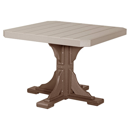 Luxcraft Poly Composite 4-Person Square Dining Table &amp; Bench Set