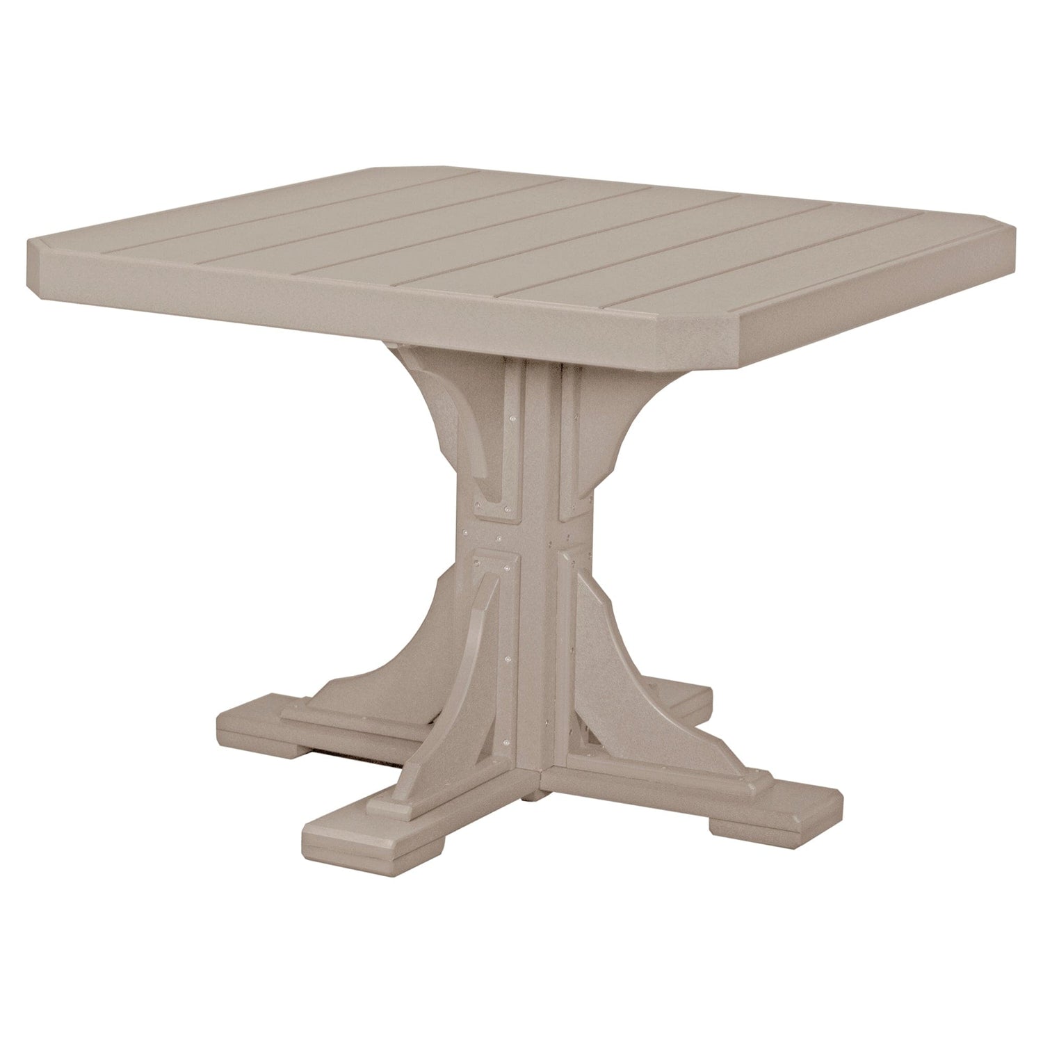 Luxcraft Poly Composite 4-Person Square Dining Table &amp; Bench Set