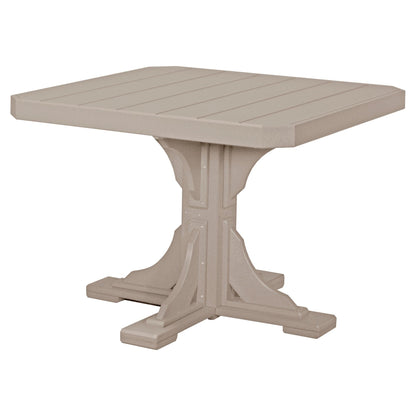 Luxcraft Poly Composite 4-Person Square Dining Table &amp; Bench Set