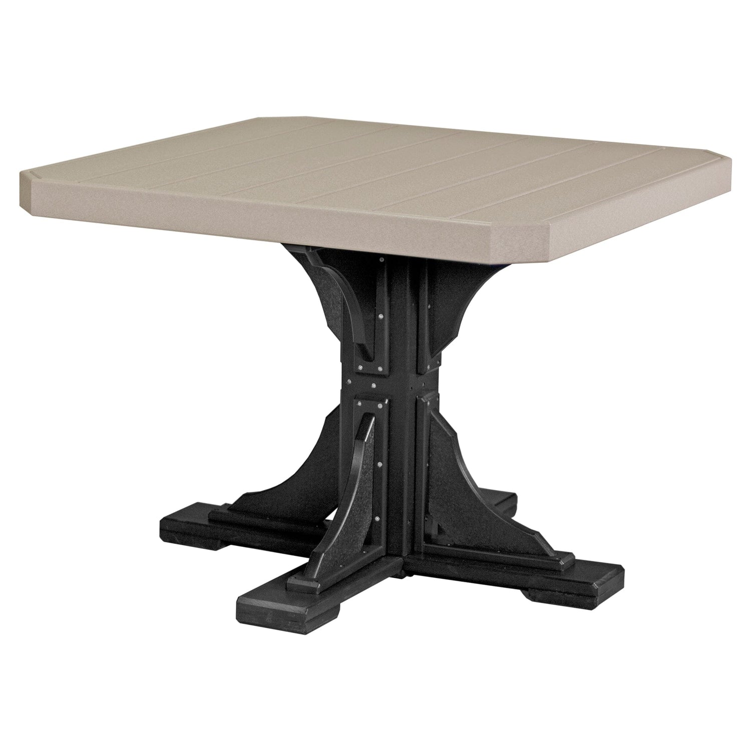 Luxcraft Poly Composite 4-Person Square Dining Table &amp; Bench Set