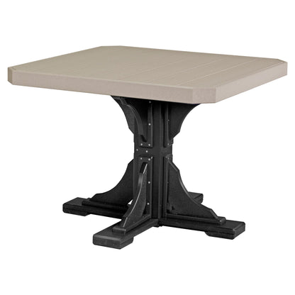 Luxcraft Poly Composite 4-Person Square Dining Table &amp; Bench Set