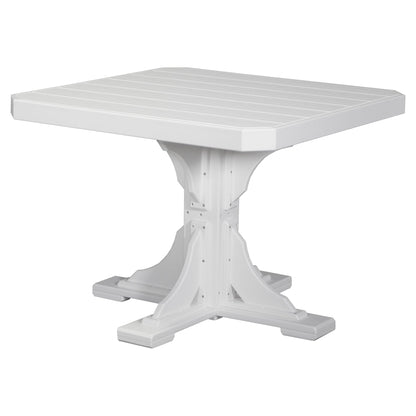 Luxcraft Poly Composite 4-Person Square Dining Table &amp; Bench Set