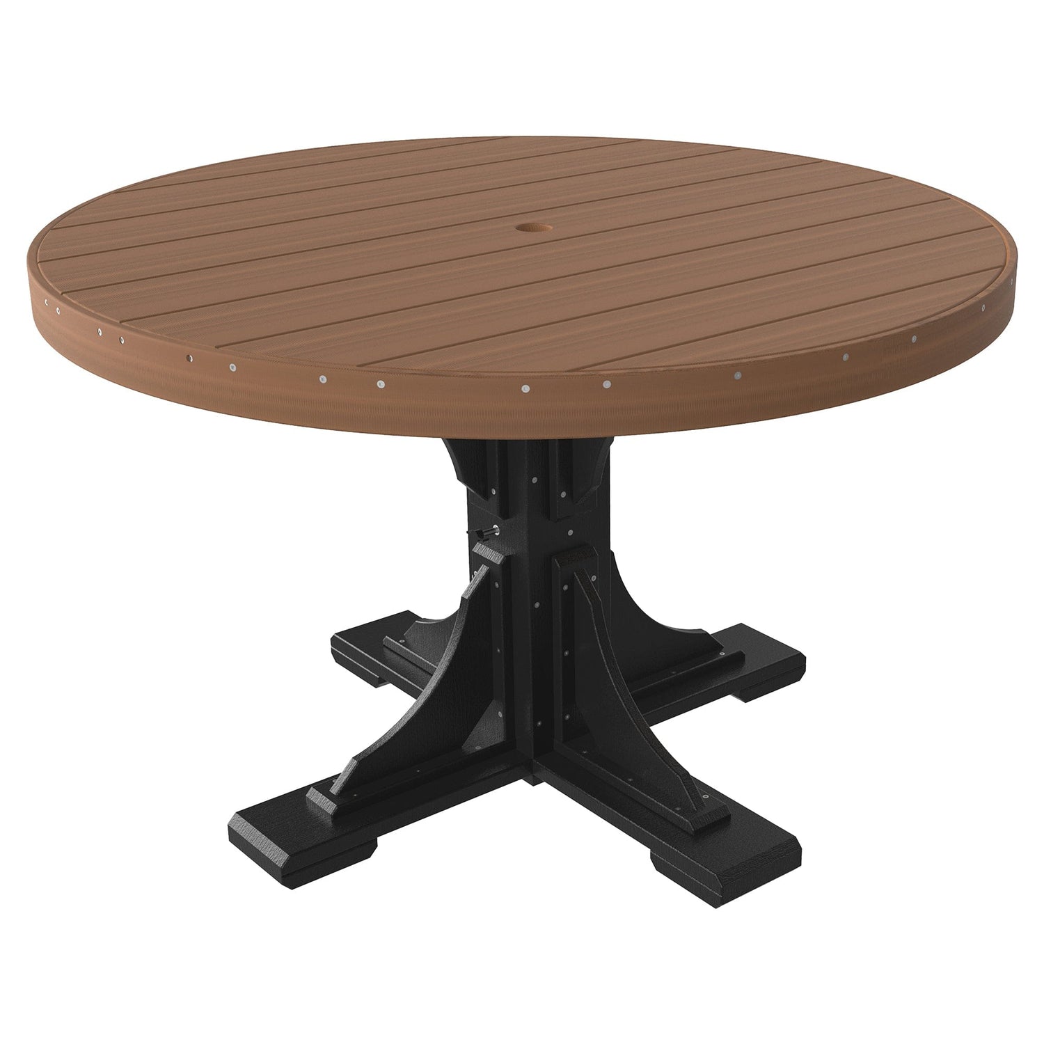 Luxcraft Poly Composite 4-Person Round Dining Table &amp; Bench Set