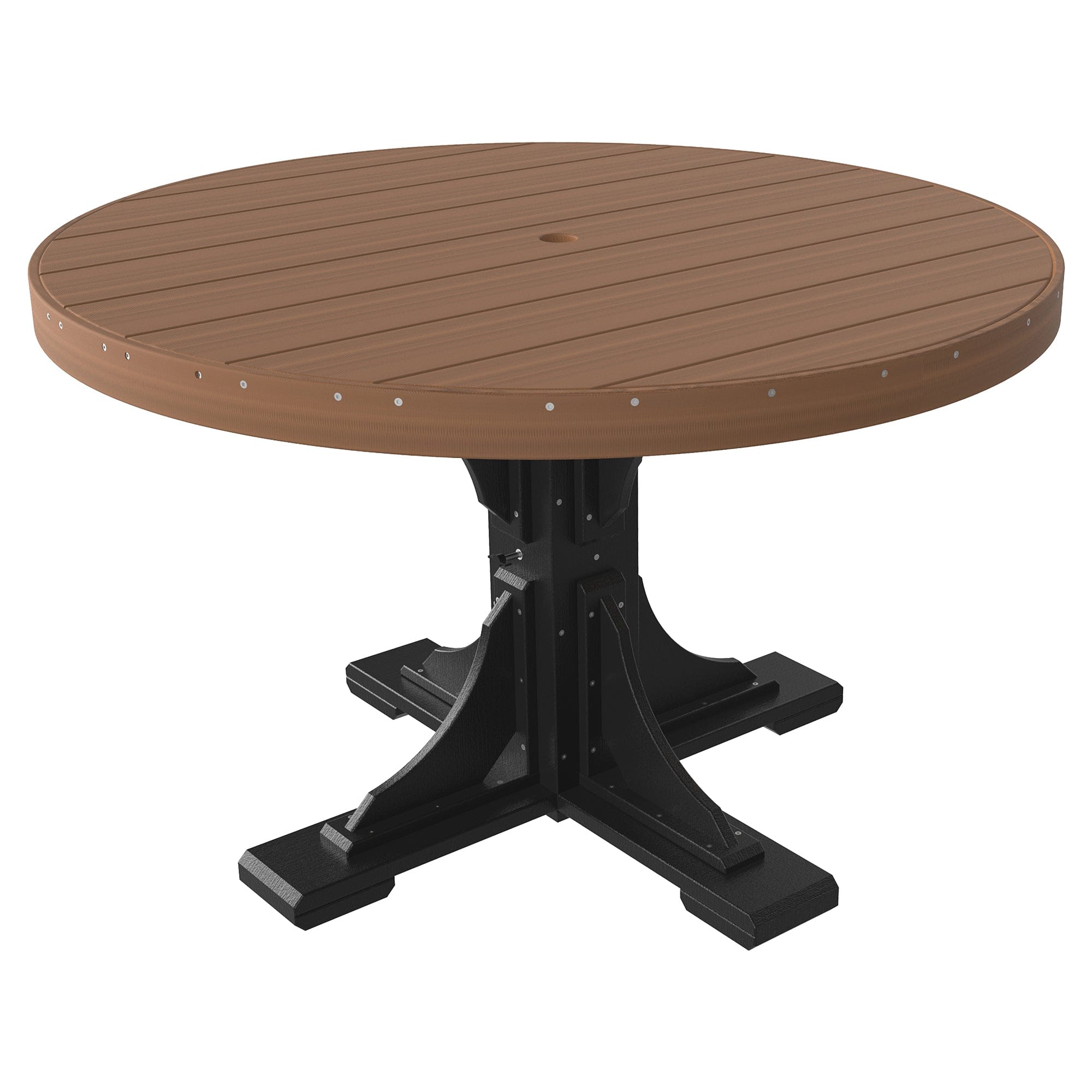 Luxcraft Poly Composite 4-Person Round Dining Table &amp; Bench Set