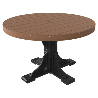 Luxcraft Poly Composite 4-Person Round Dining Table &amp; Bench Set